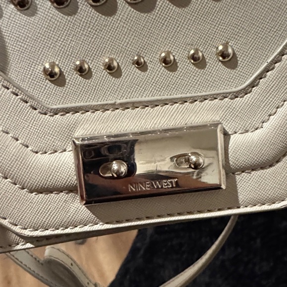 Nine West Cream Studded Crossbody Bag - Picture 2 of 8
